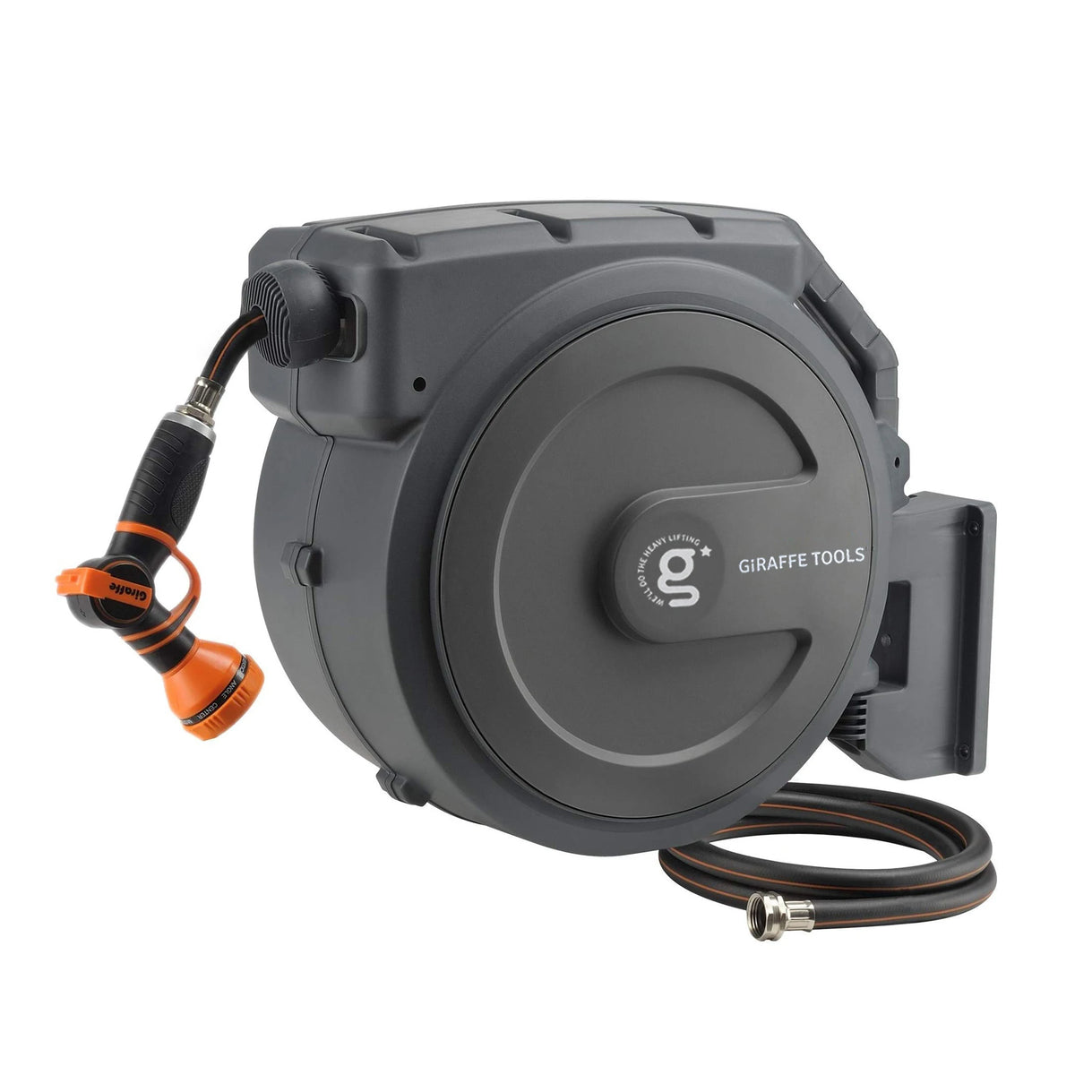 Giraffe Tools Retractable Hose Reel Wall Mounted Garden Hose Reel Auto Rewind