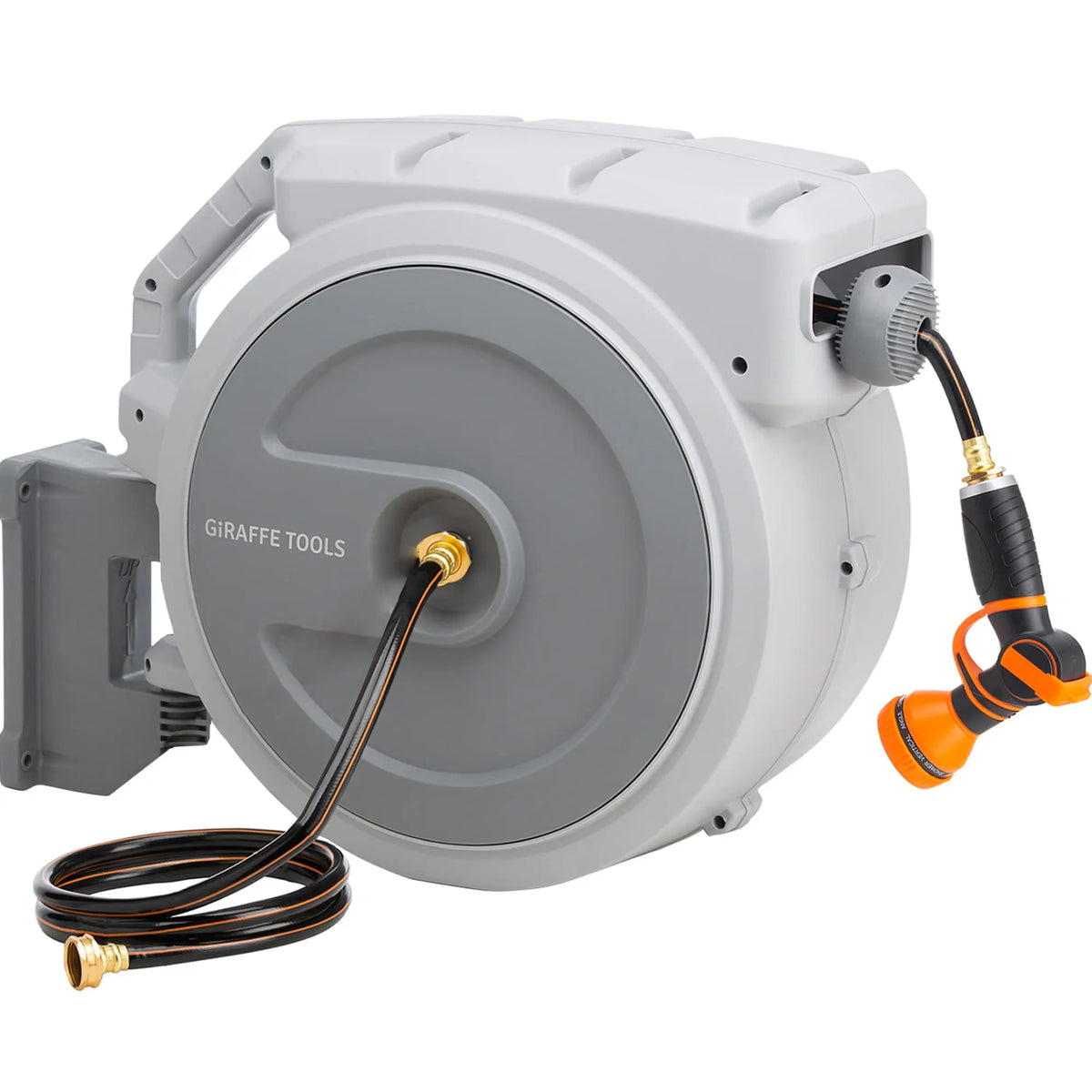 Giraffe Tools Retractable Hose Reel Wall Mounted Garden Hose Reel Auto Rewind