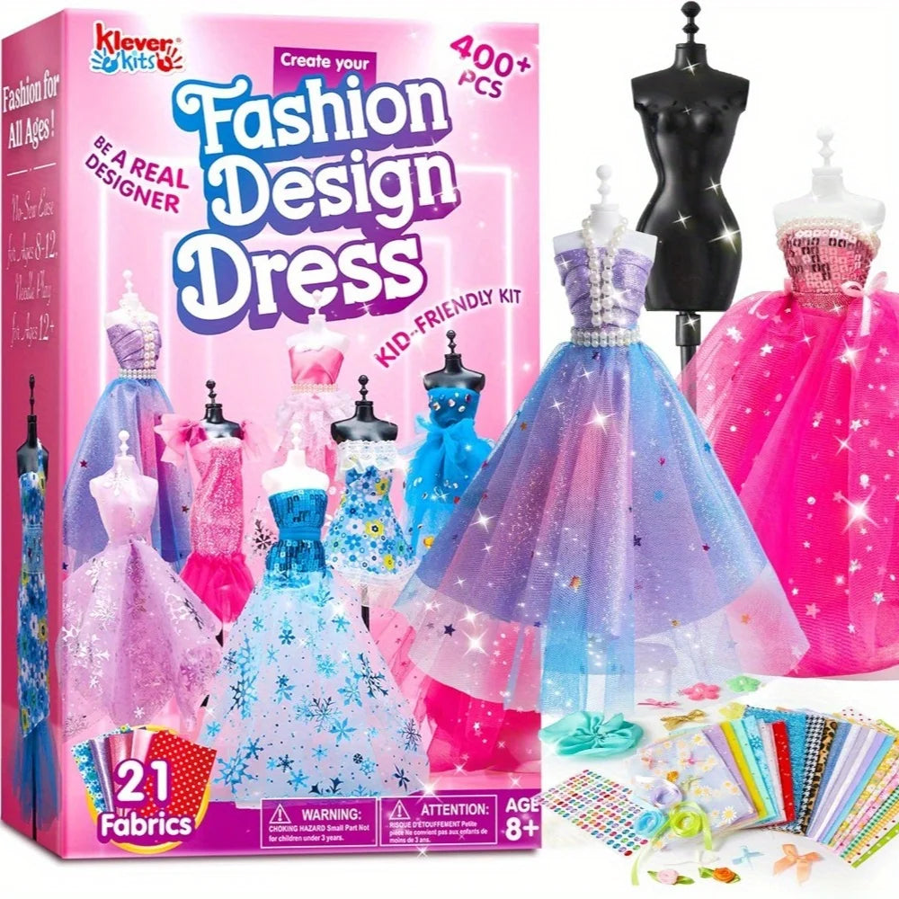 Joyfy 400+ Piece Fashion Design Sewing Kit for Girls 8-12