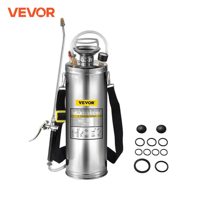 SucceBuy Stainless Steel Hand Sprayer For Garden And Home Cleaning Pump