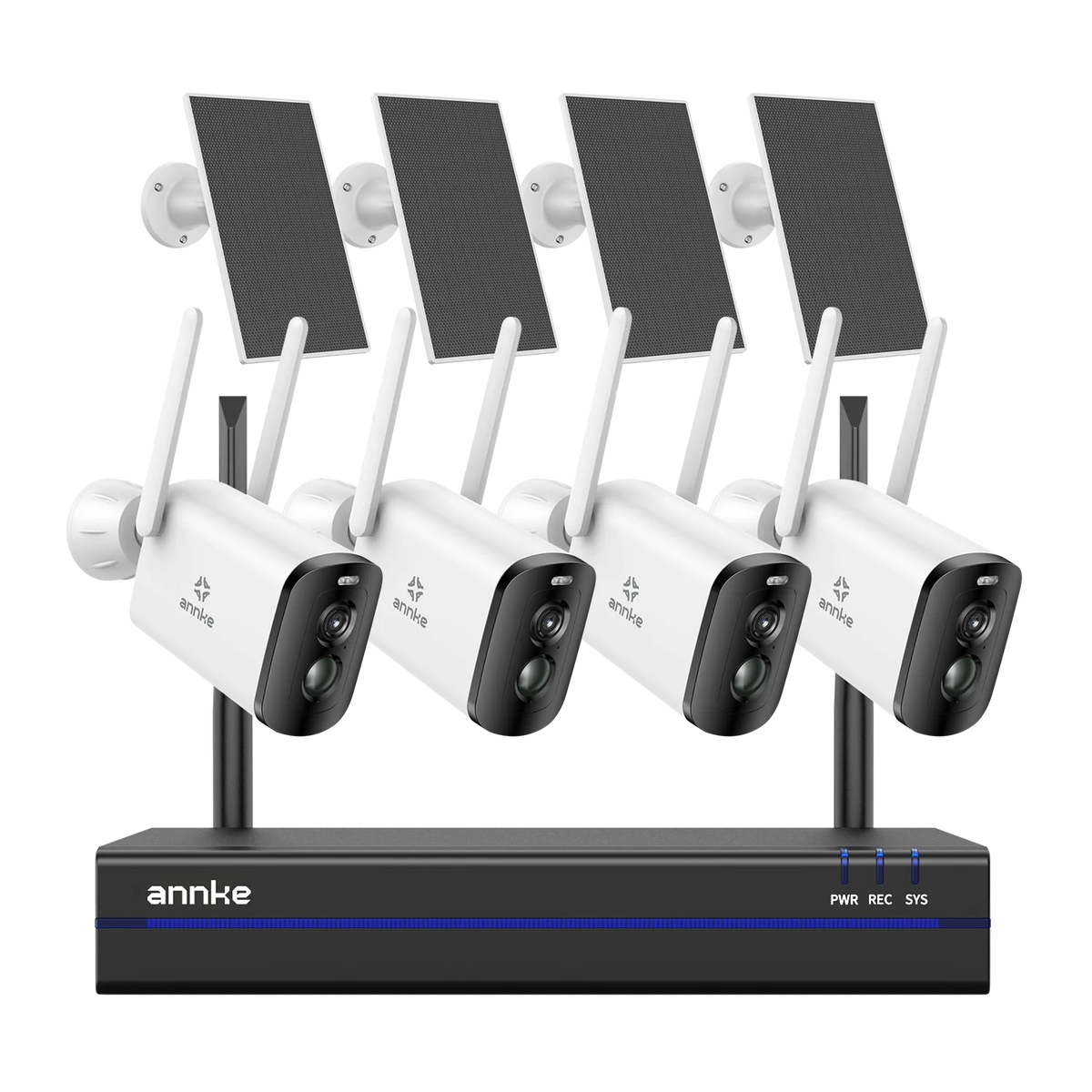 ANNKE 4MP Wireless 16CH NVR Solar Battery Surveillance Camera Kit
