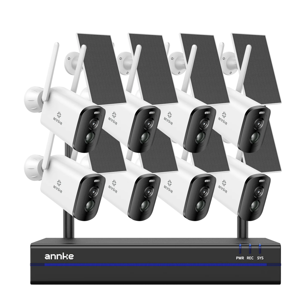 ANNKE 4MP Wireless 16CH NVR Solar Battery Surveillance Camera Kit
