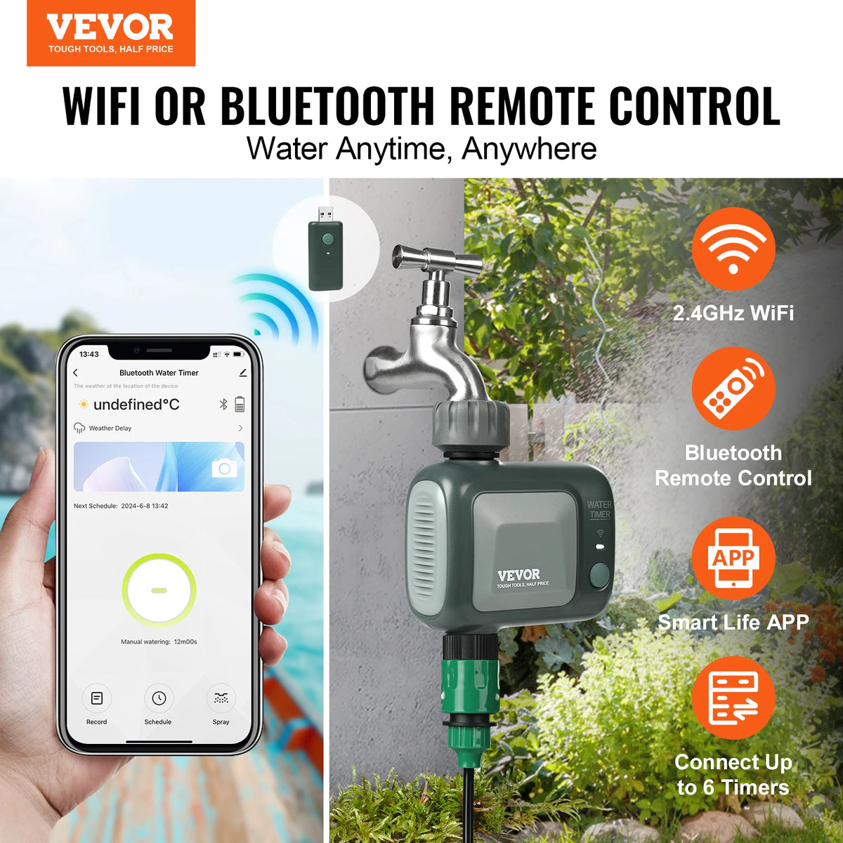 SucceBuy WiFi Sprinkler Timer For Hose Faucet Smart Control