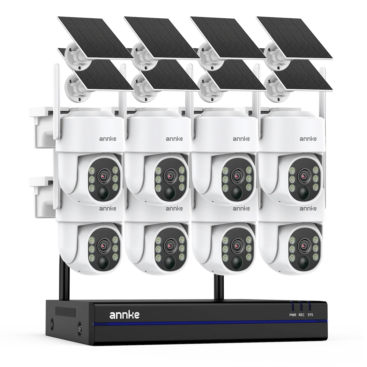 ANNKE 4MP Wireless 16CH NVR Solar Battery Surveillance Camera Kit