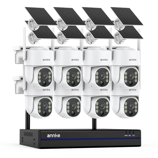 ANNKE 4MP Wireless 16CH NVR Solar Battery Surveillance Camera Kit