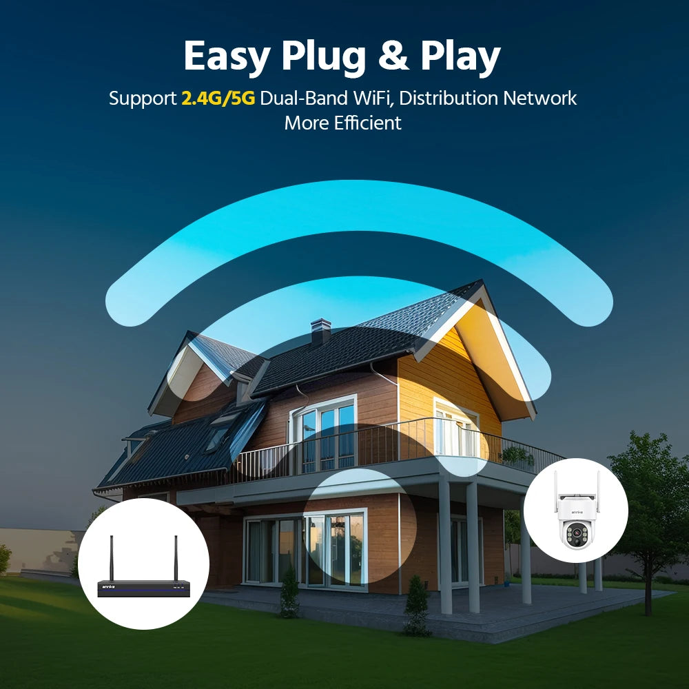ANNKE 4MP Wireless 16CH NVR Solar Battery Surveillance Camera Kit