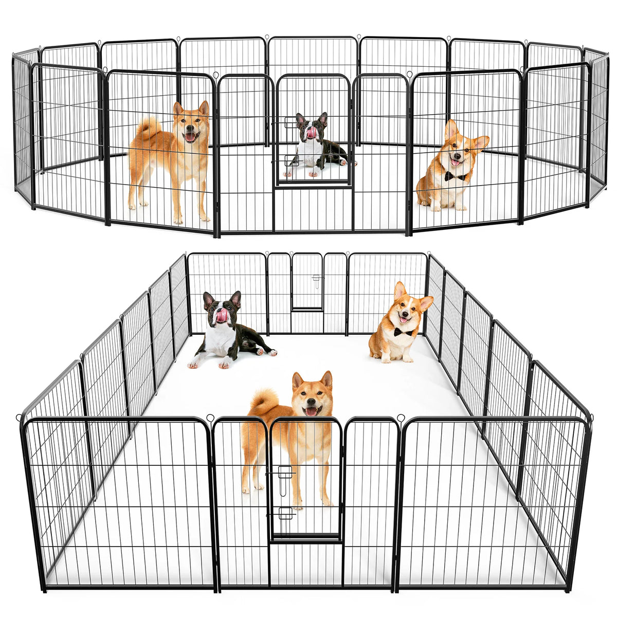 JHK Dog Playpen Metal Fence For Yard And Outdoor Use